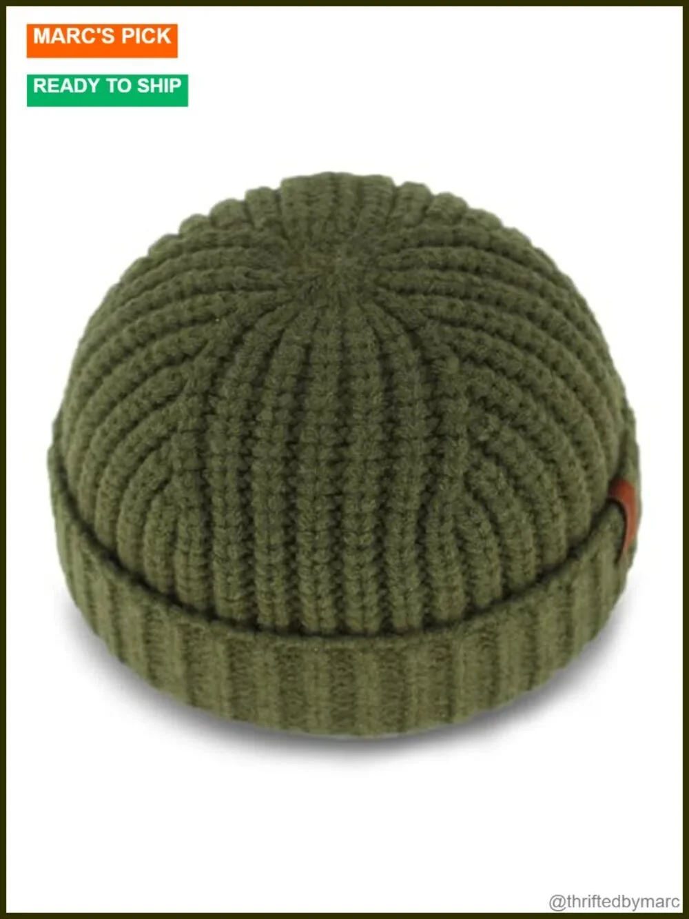 Chunky Ribbed Knit Fisherman Beanie Skull Cap for Men - Solid Fall Winter Hat